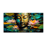 Peaceful Buddha Wall Canvas Painting for Spiritual Home Décor