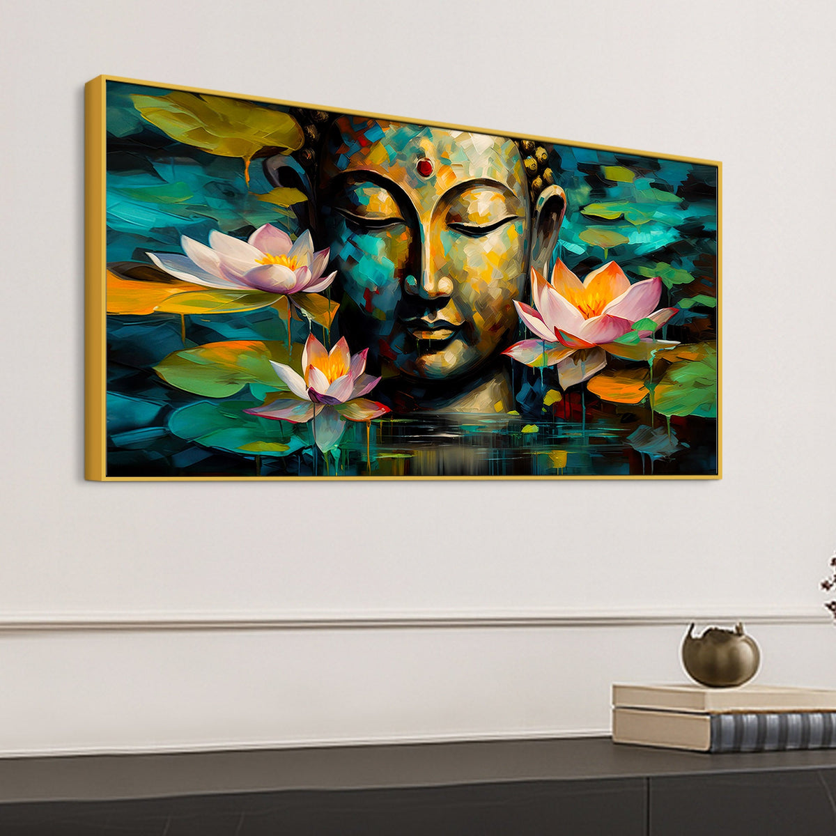 Peaceful Buddha Wall Canvas Painting for Spiritual Home Décor