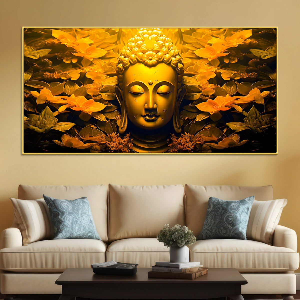 Peaceful Buddha Wall Painting for Room Décor