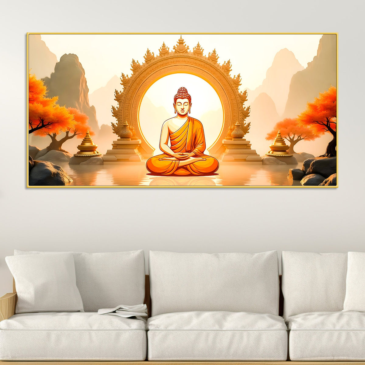 Peaceful Decor Buddha Wall Canvas Painting