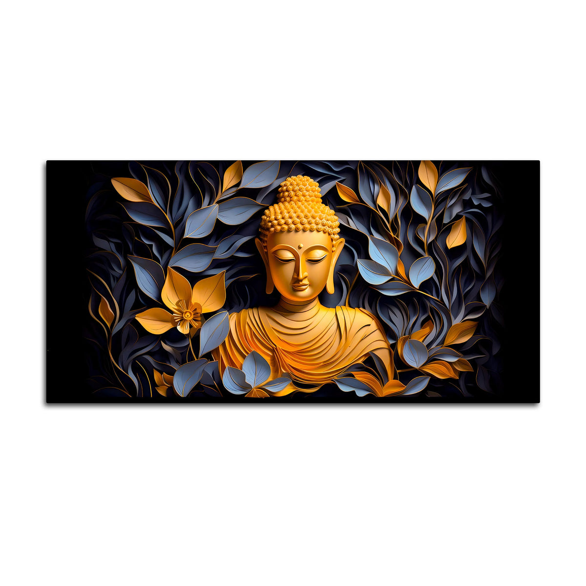 Peaceful Gautam Buddha Canvas Painting for Serene Home Décor