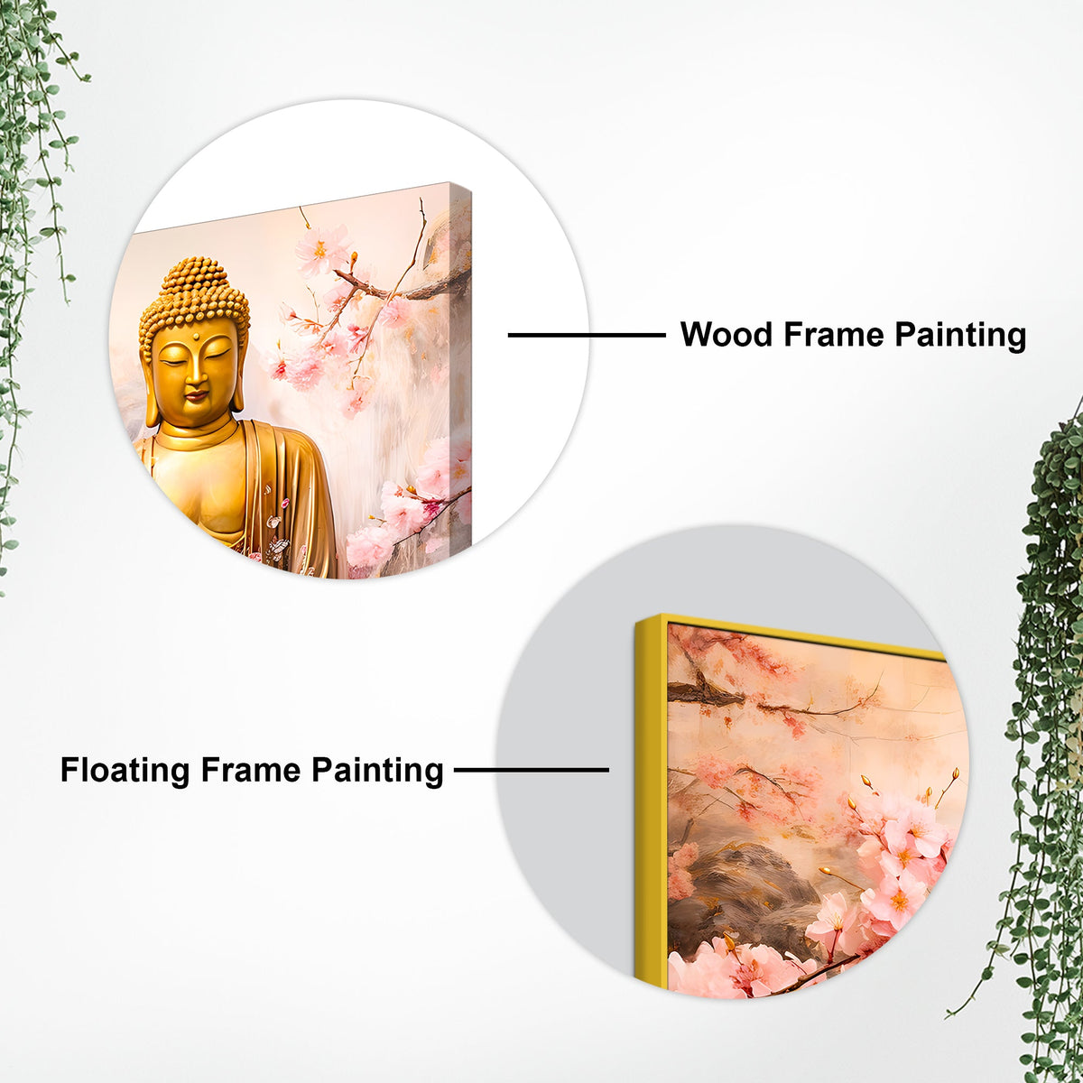 Peaceful Lord Buddha Wall Painting for Spiritual Interiors