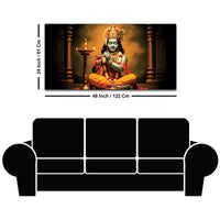Peaceful Lord Krishna Canvas Painting for Home Decoration