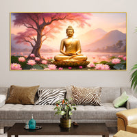 Peaceful Spiritual Buddha Decorative Painting for Home & Office