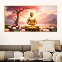 Peaceful Spiritual Buddha Decorative Painting for Home & Office