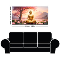 Peaceful Spiritual Buddha Decorative Painting for Home & Office