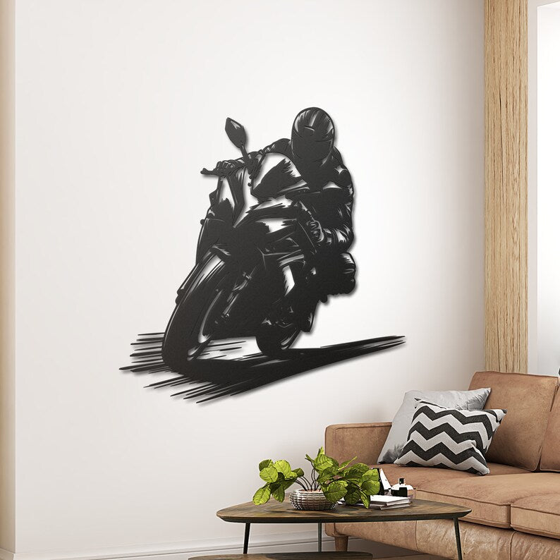 Performance Racing Rider Metal Wall Décor