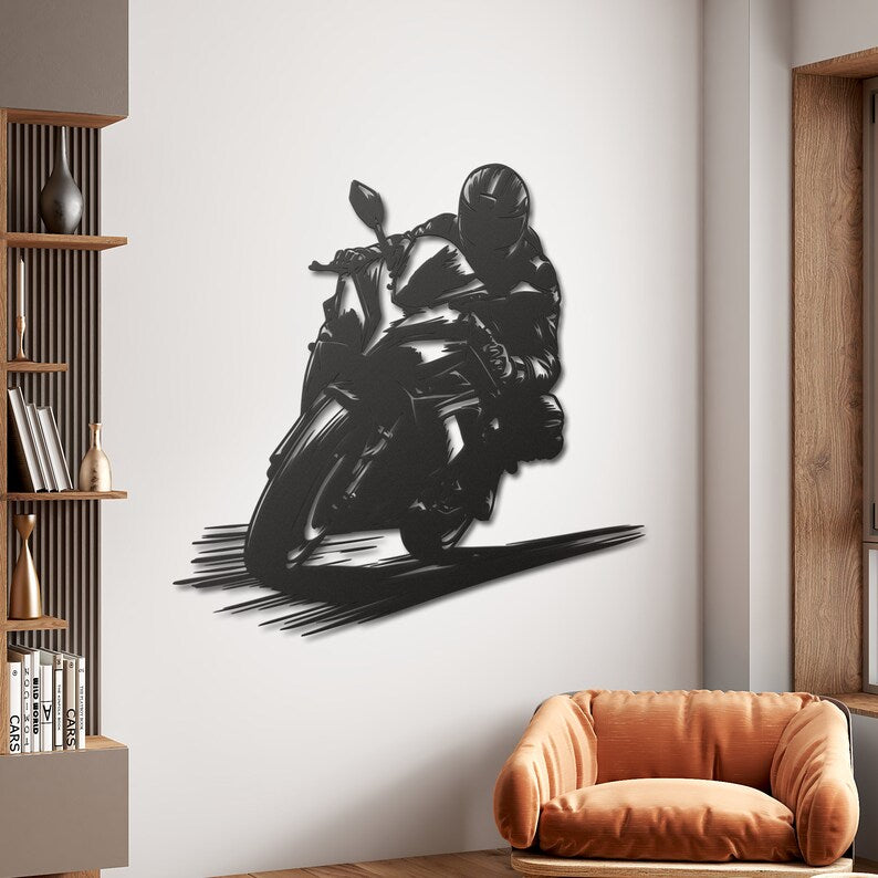 Performance Racing Rider Metal Wall Décor