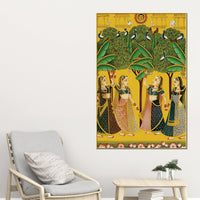 Pichwai Art Gopi Dance Canvas Painting | Traditional Indian Wall Decor