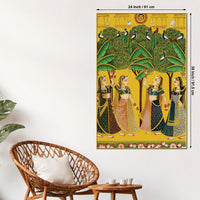 Pichwai Art Gopi Dance Canvas Painting | Traditional Indian Wall Decor