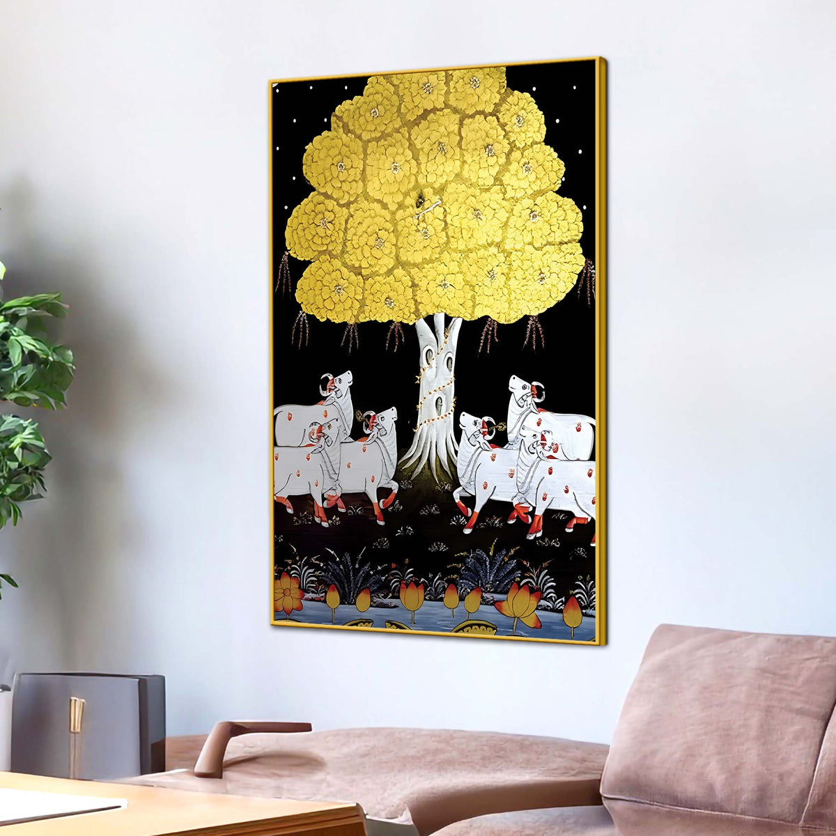 Pichwai Cow Canvas Painting | Ethnic Indian Décor