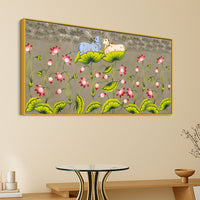 Pichwai Cow Canvas Painting – Traditional Indian Wall Art