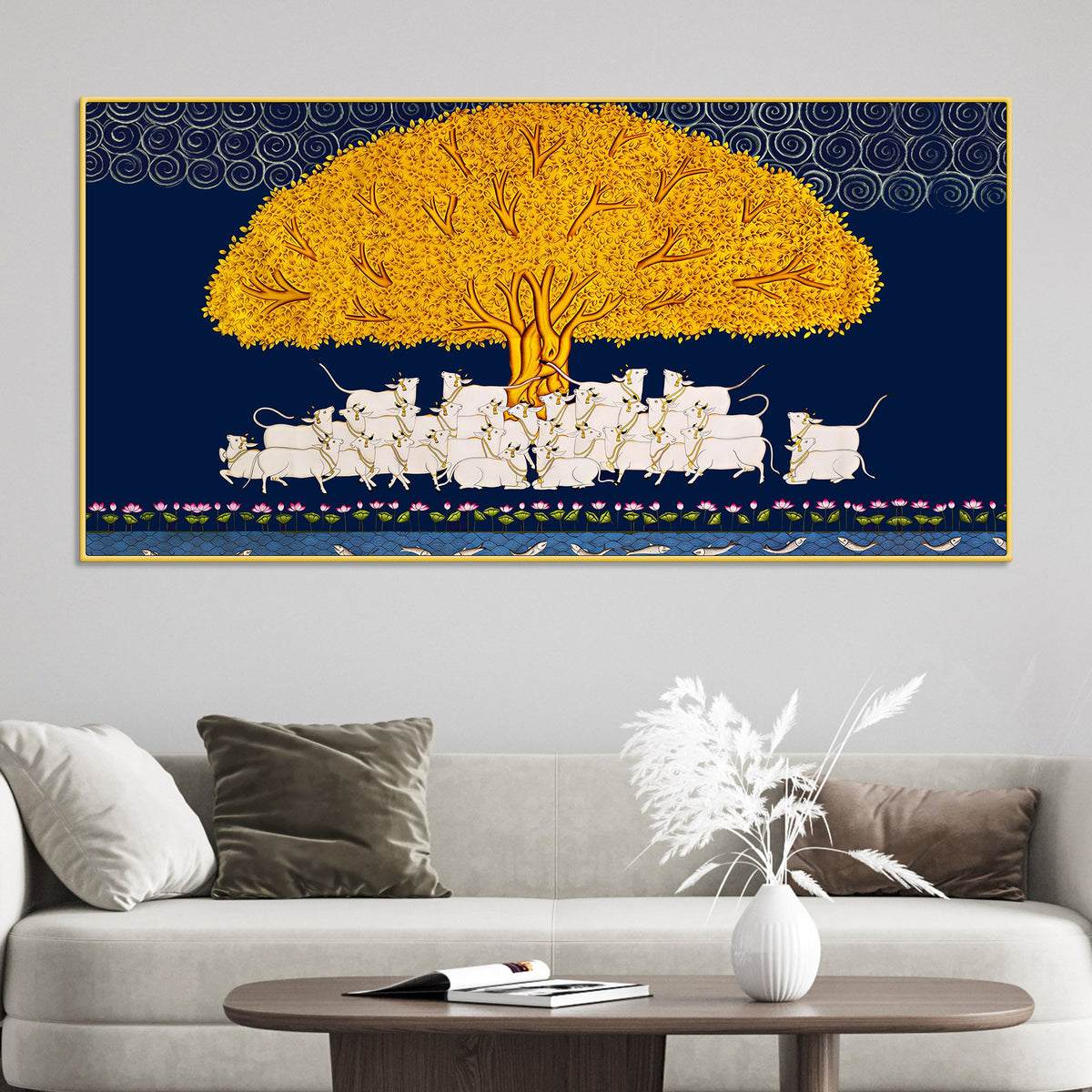 Pichwai Kalpavriksha Wall Painting | Positive Energy Home Decor Art