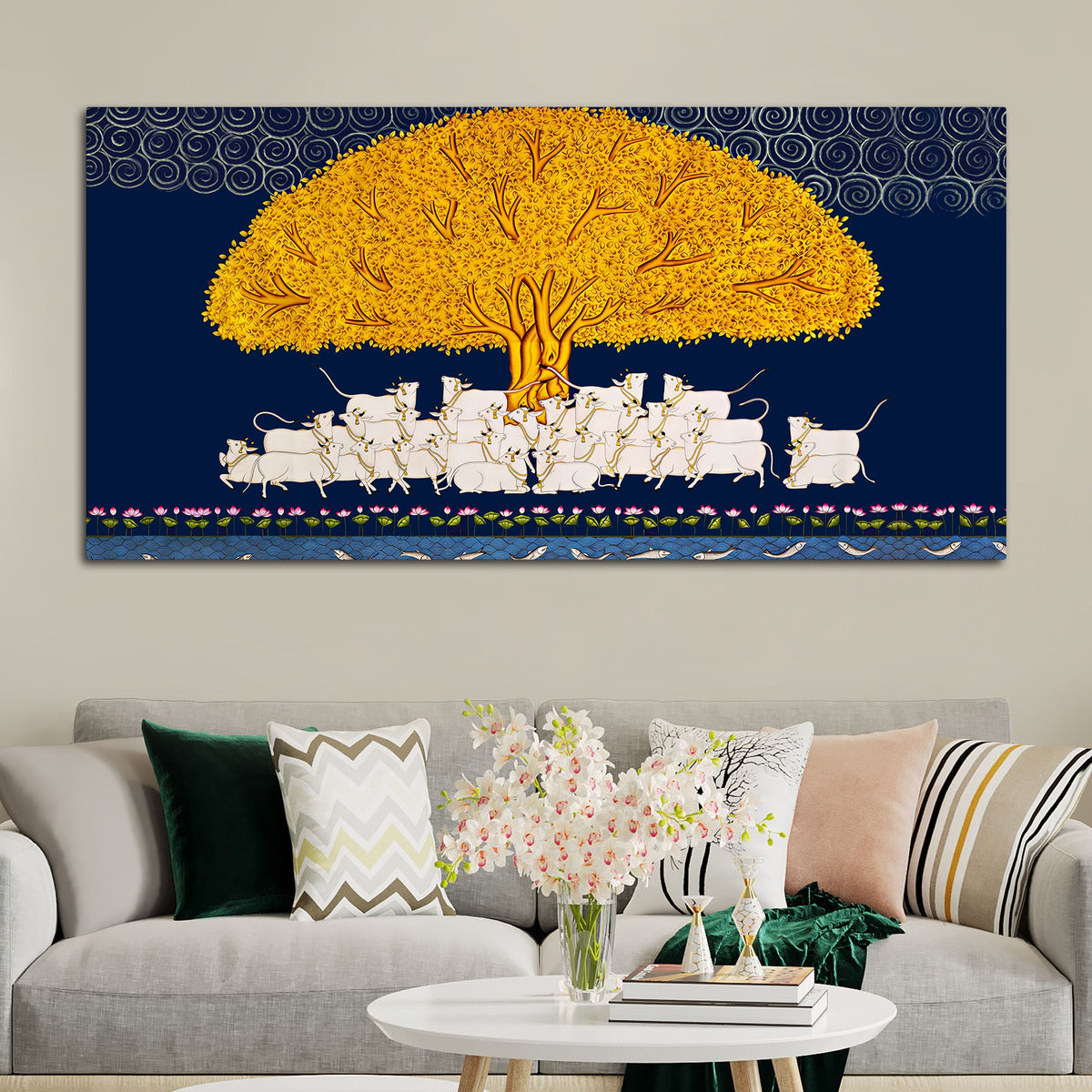 Pichwai Kalpavriksha Wall Painting | Positive Energy Home Decor Art