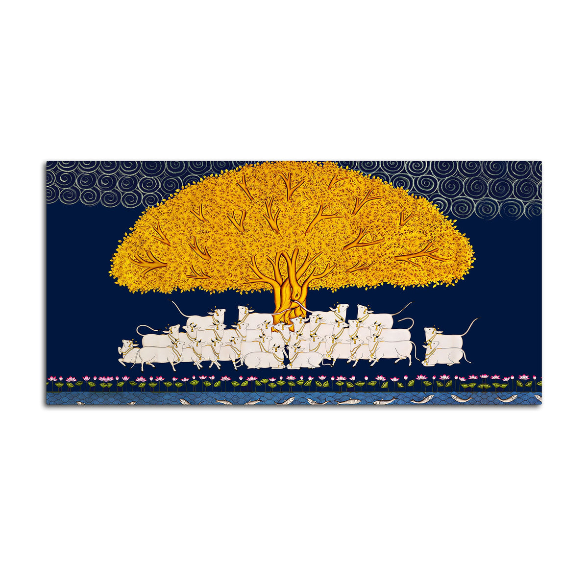 Pichwai Kalpavriksha Wall Painting | Positive Energy Home Decor Art