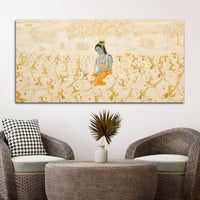 Pichwai Krishna Cow Scene Wall Painting | Luxury Spiritual Art