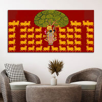 Pichwai Shrinath Ji Wall Art with Cows Painting | Premium Devotional Decor