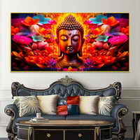 Positive Energy Buddha Wall Painting for Modern Home Interior