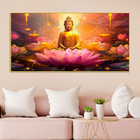 Positive Vibes Gautam Buddha Wall Painting