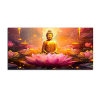 Positive Vibes Gautam Buddha Wall Painting