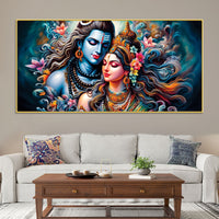 Powerful Mahadev Canvas Painting for Living Room Interior