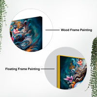 Powerful Mahadev Canvas Painting for Living Room Interior