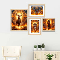 Powerful Wildlife Wall Frame Set of Four