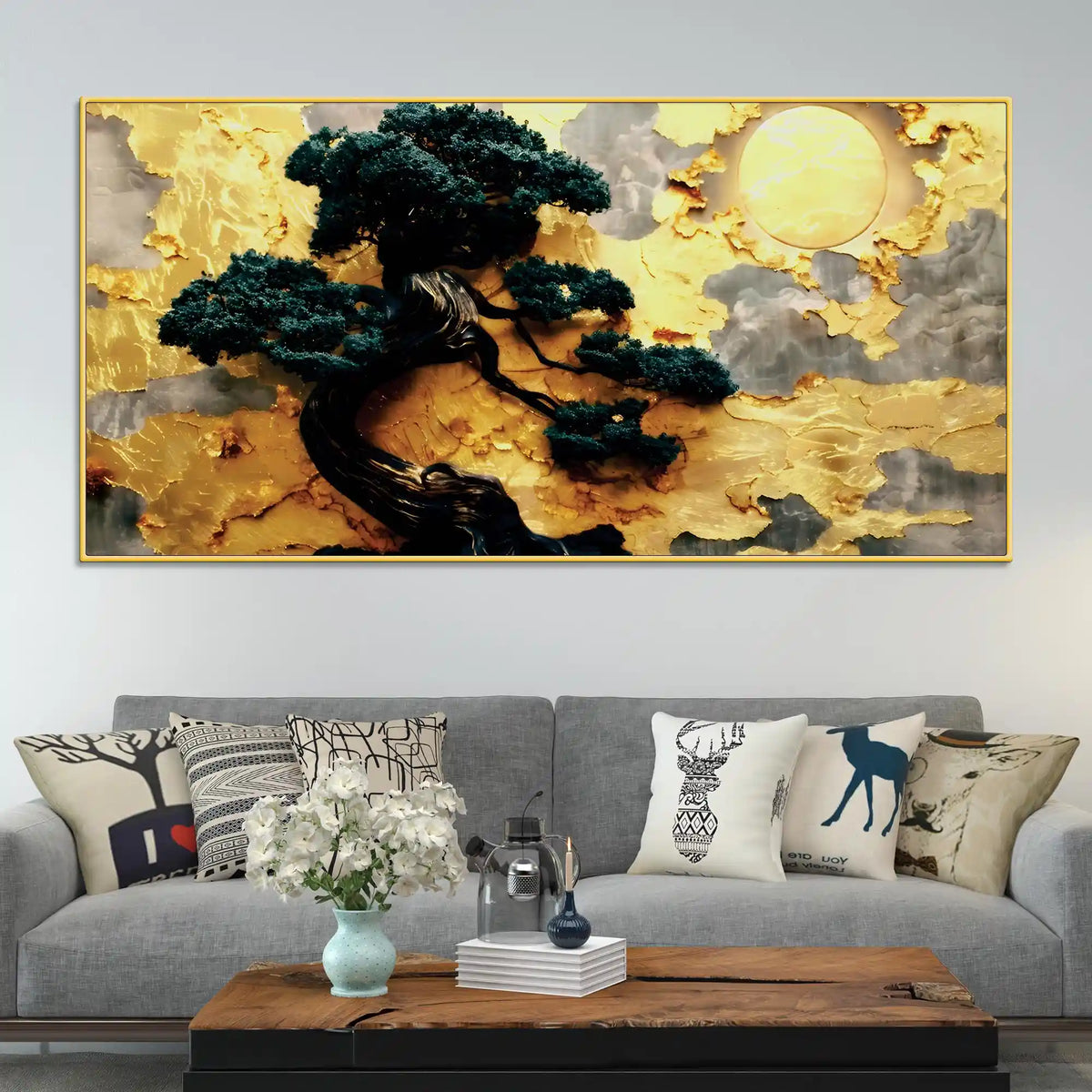 Premium Abstract Canvas Painting for Living Room Wall Decor