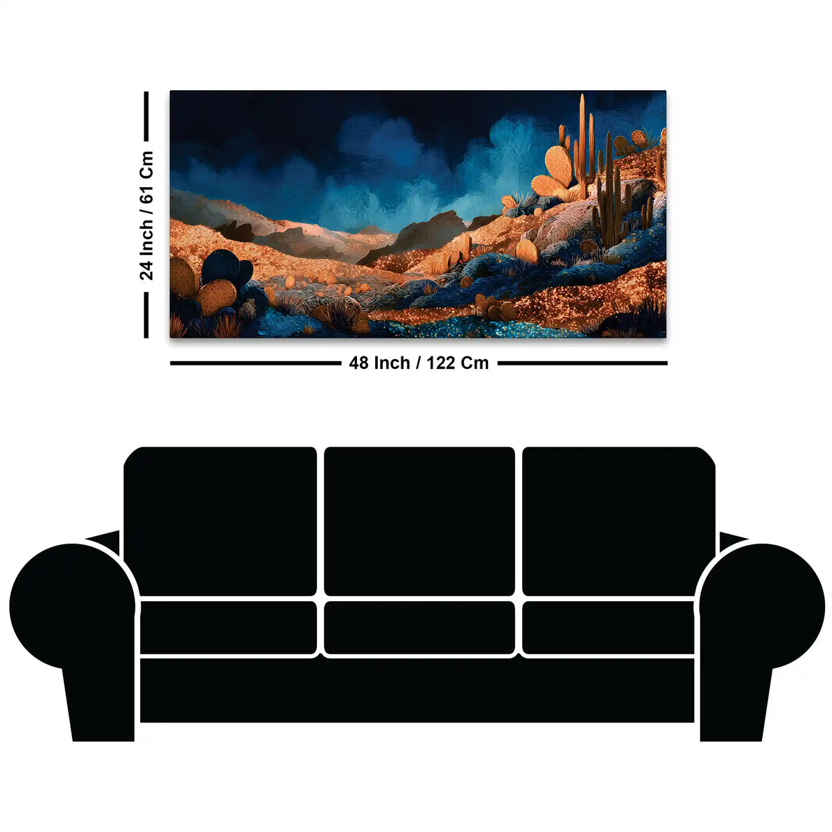 Premium Abstract Desert Canvas Wall Art Painting