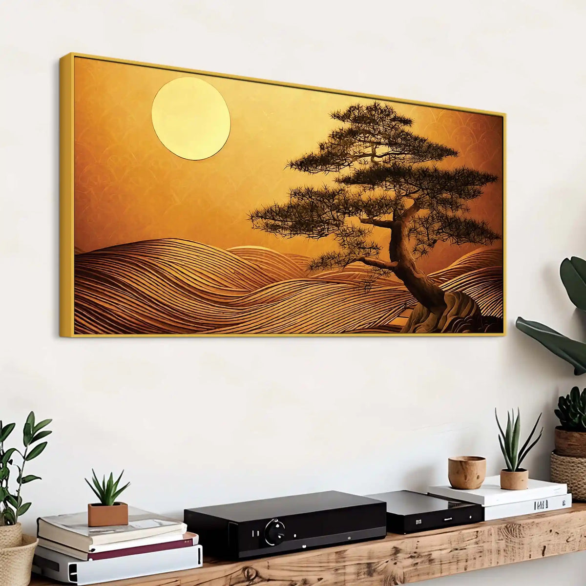 Premium Abstract Desert Tree Canvas Wall Painting