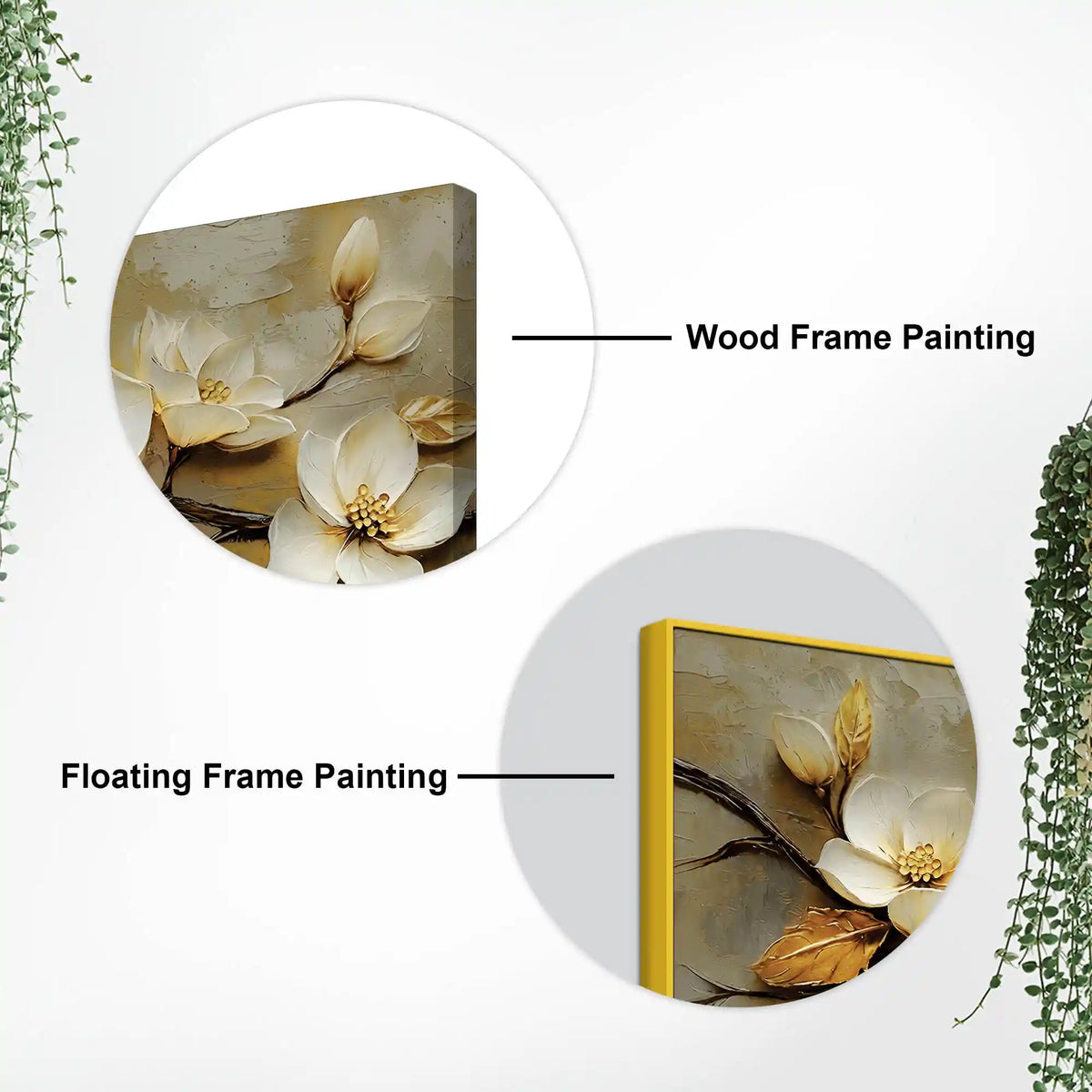 Premium Abstract Flower Branch Canvas Wall Painting for Home Décor