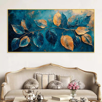 Premium Abstract Leaf Canvas Painting for Modern Home