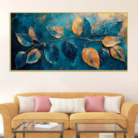 Premium Abstract Leaf Canvas Painting for Modern Home