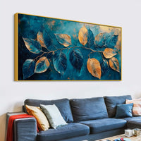Premium Abstract Leaf Canvas Painting for Modern Home