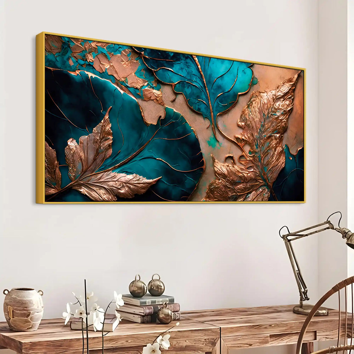 Premium Abstract Leaves Canvas Wall Painting
