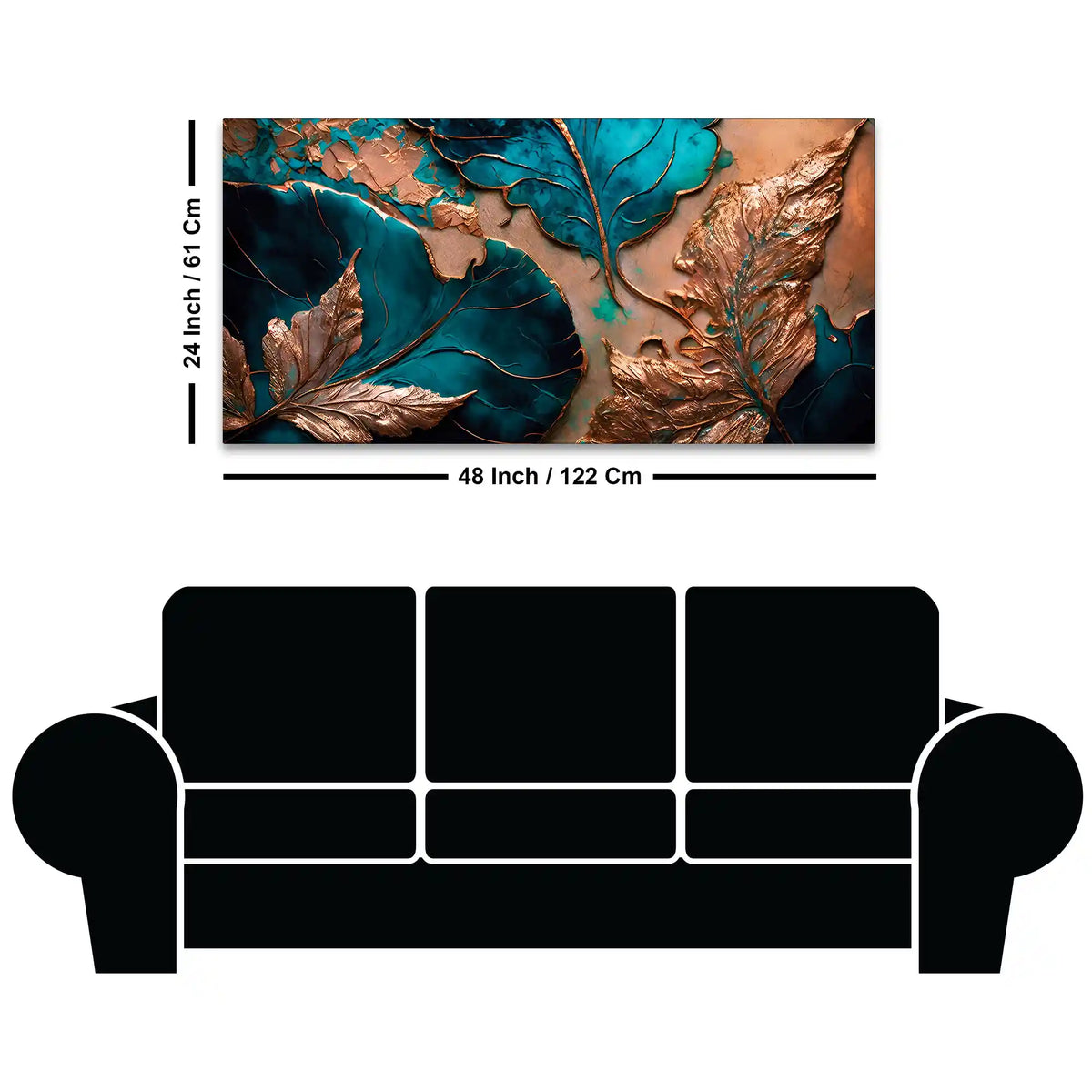 Premium Abstract Leaves Canvas Wall Painting