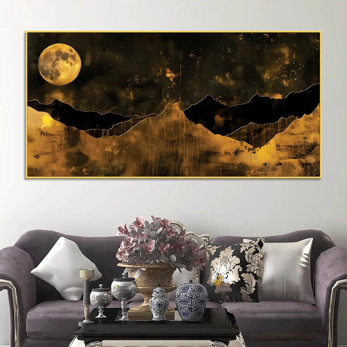 Premium Abstract Mountain Canvas Painting  for Luxury Décor