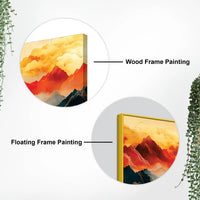 Premium Abstract Mountain Sunset Canvas Painting
