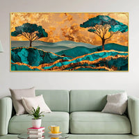 Premium Abstract Nature Tree Canvas Wall Painting for Home Decor
