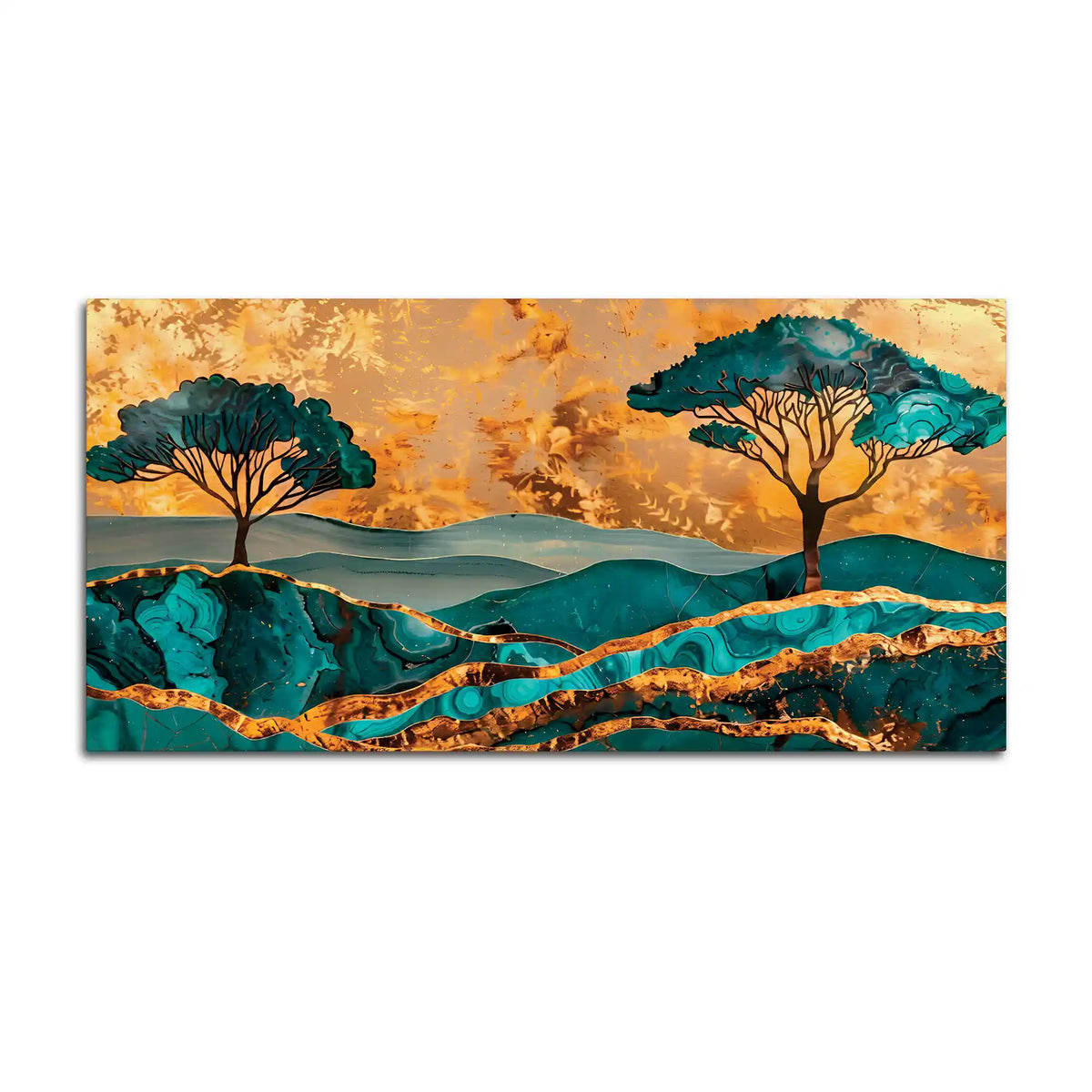 Premium Abstract Nature Tree Canvas Wall Painting for Home Decor