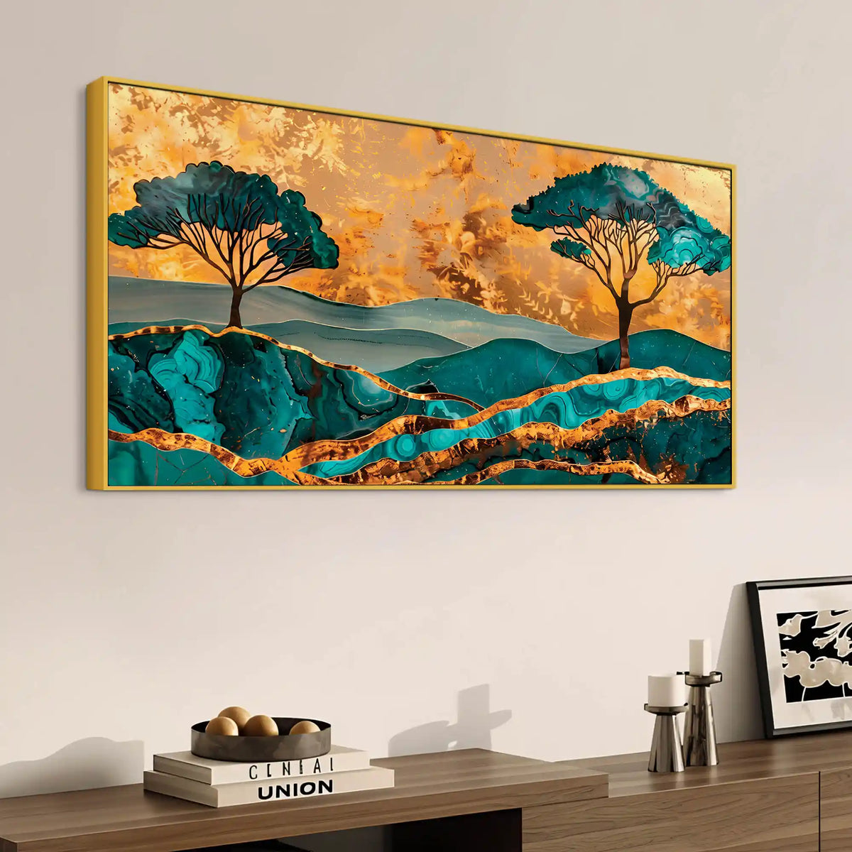 Premium Abstract Nature Tree Canvas Wall Painting for Home Decor