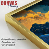 Premium Abstract Night Sky Mountain Canvas Painting