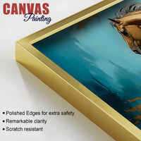 Premium Abstract Running Horse Canvas Wall Art Modern Painting