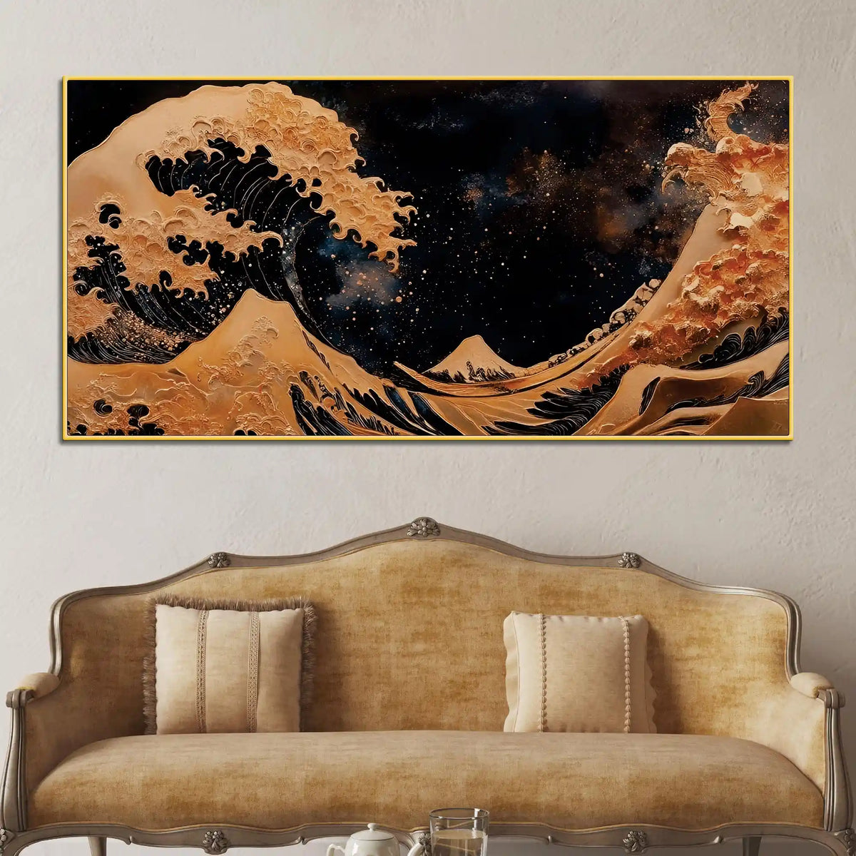 Premium Abstract Sea Wave Canvas Painting