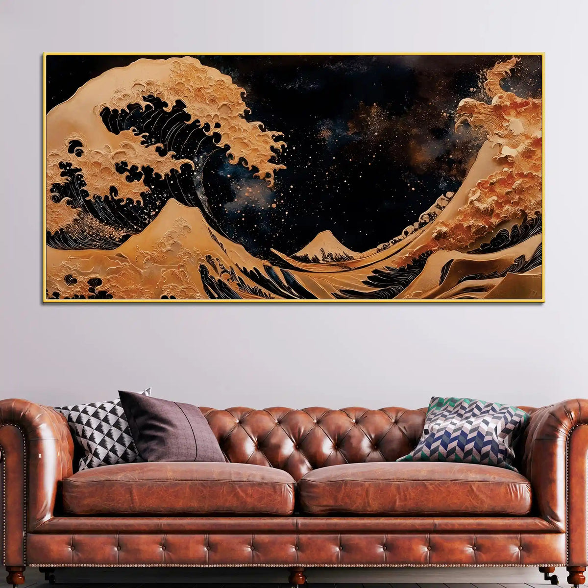 Premium Abstract Sea Wave Canvas Painting