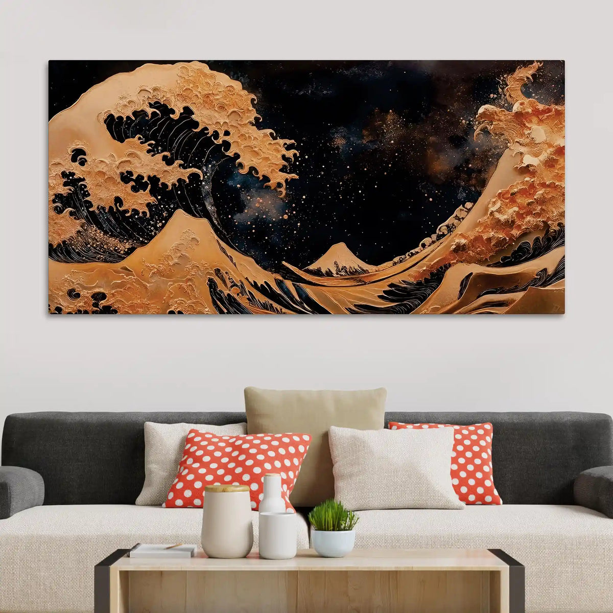 Premium Abstract Sea Wave Canvas Painting