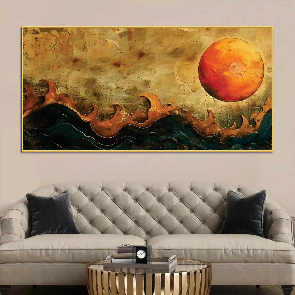 Premium Abstract Sun Canvas Wall Painting
