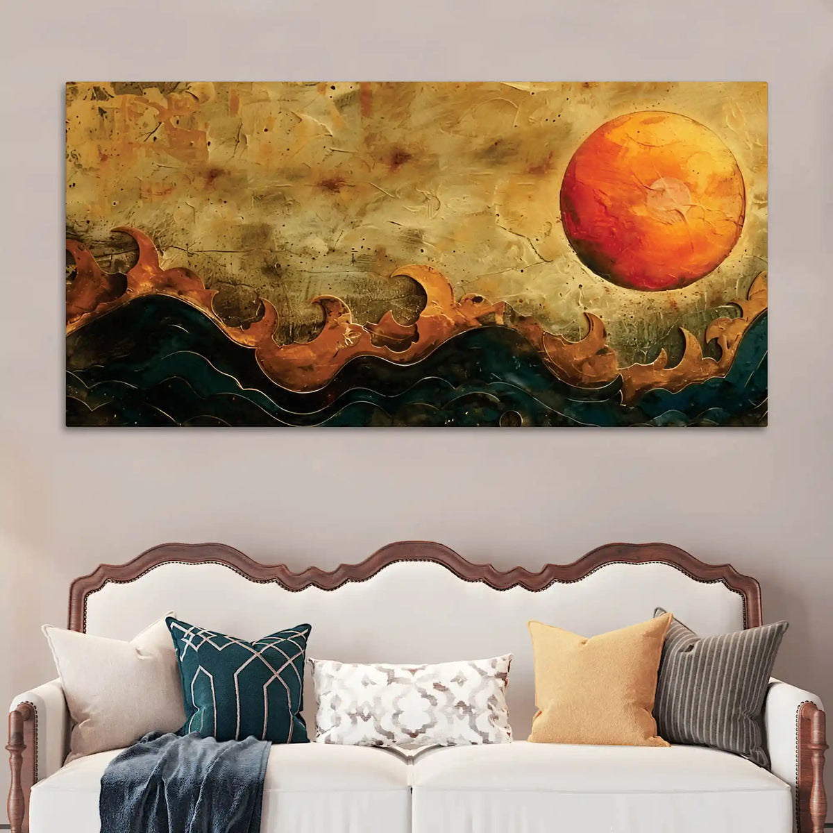 Premium Abstract Sun Canvas Wall Painting