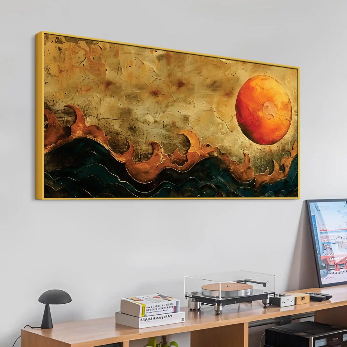 Premium Abstract Sun Canvas Wall Painting