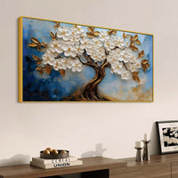 Premium Abstract Tree Canvas Painting for Bedroom Decor
